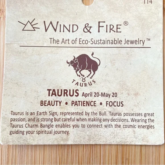 Taurus Wind and fire, the art of Eco sustainable jewelry, reclaimed bracelet - Picture 4 of 9